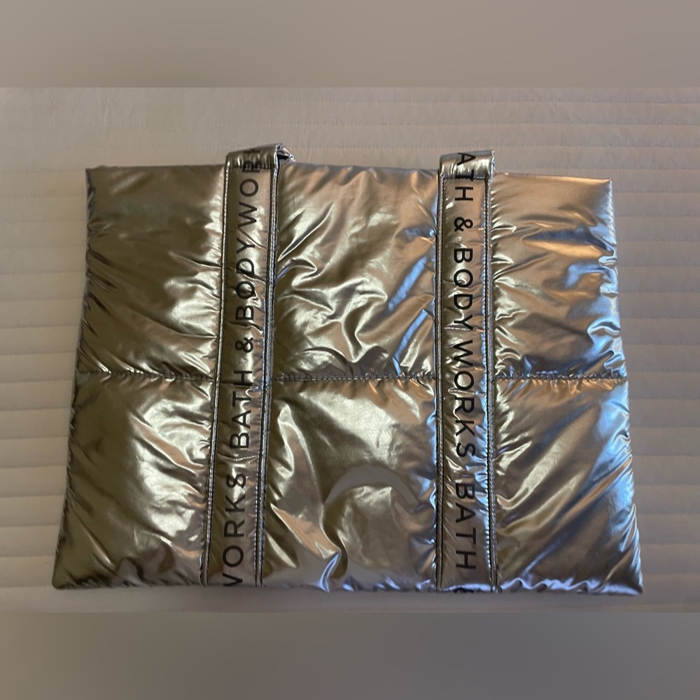 Bath & Body Works Metallic Silver Tote